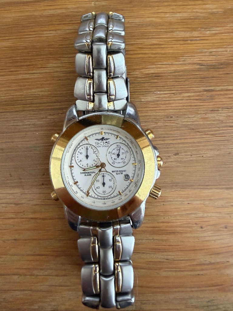 Sector Adv 2000 Men's Chronograph Watch Stainless Steel / Gold Color